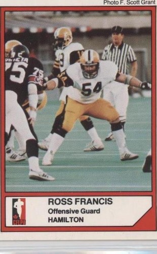 1984 Jogo CFL Ross Francis #44