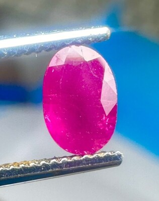 .60 Ct Natural Burma Ruby Oval Natural Earth Burma Red Strong Fluorescence