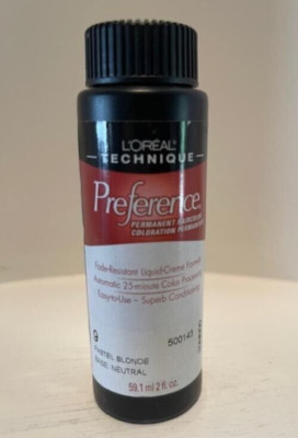 L'Oreal Preference 9 Pastel Blonde Base Neutral Hair Color-2 oz -Fast