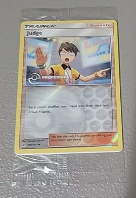Pokemon Judge Professor Program Promo Sealed Pack 2 Cards Reverse Holo TCG NEW