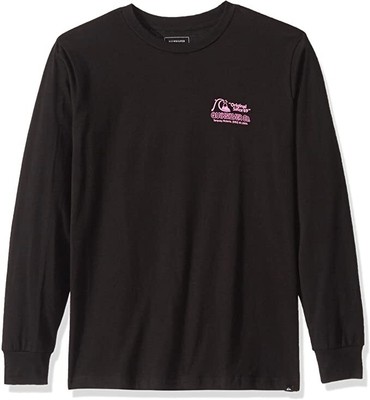 Футболка Quiksilver Boys Big Daily Wax с длинным рукавом, черная, X-Large