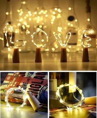 Cork LED Battery Lights One 1m/10LED Bottle Fairy String Christmas Wedding Part