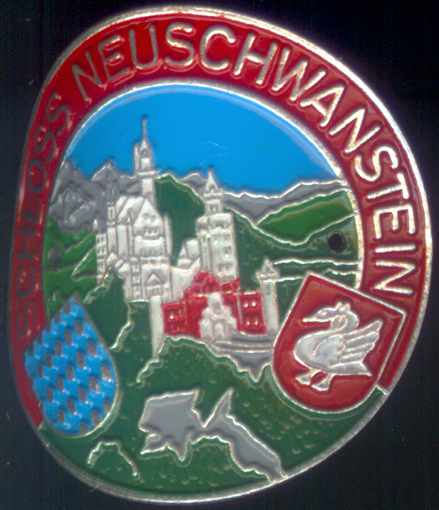 Schloss Neuschwanstein new badge mount stocknagel hiking medallion G2421