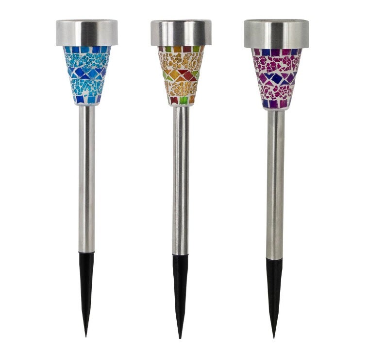 Mosaic Stained Glass Led Set Of 3