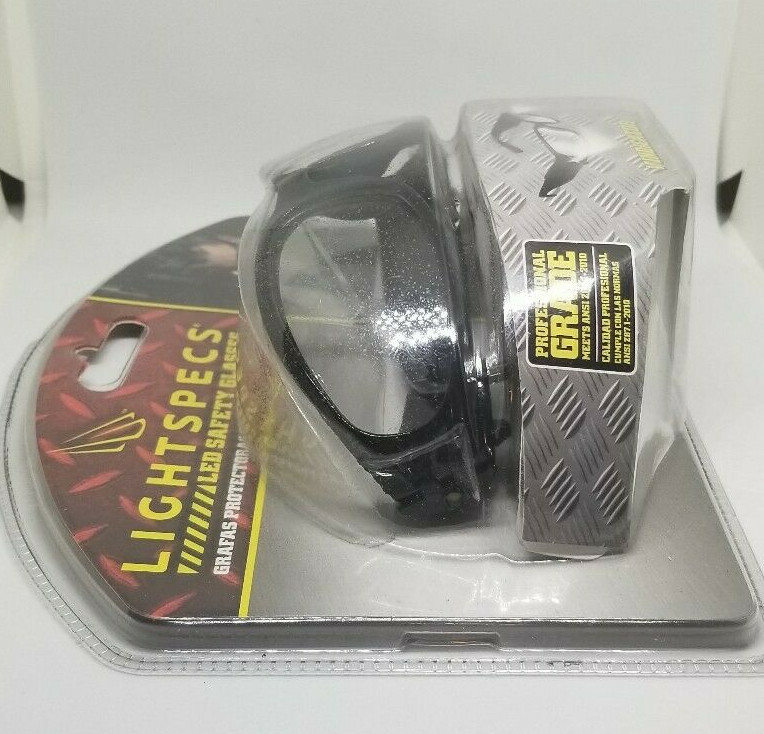 LIGHTSPECS Vindicator Impact Resistant Lense LED Safety Glasses *BRAND NEW*