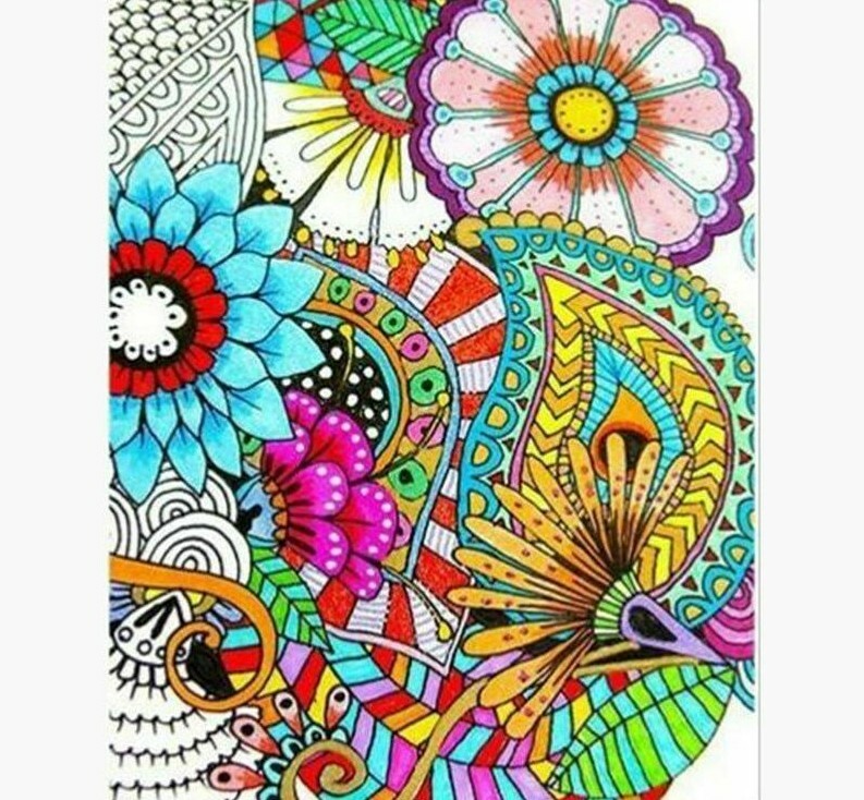 Mandala Flowers Diamond Painting Abstract Mosaic Embroidery Design House Display Ebay