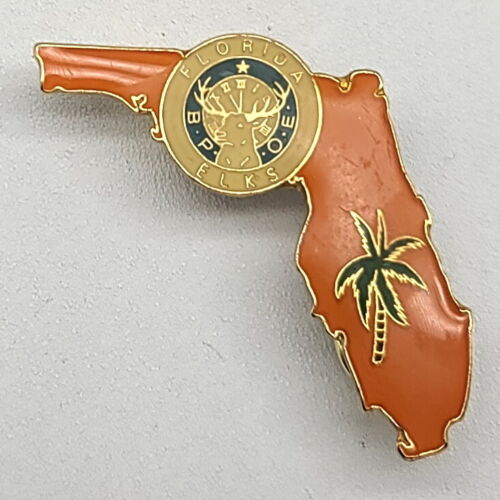 ⭐️ BPOE Elks Lodge Florida Hat Lapel Jacket Pin Pinback