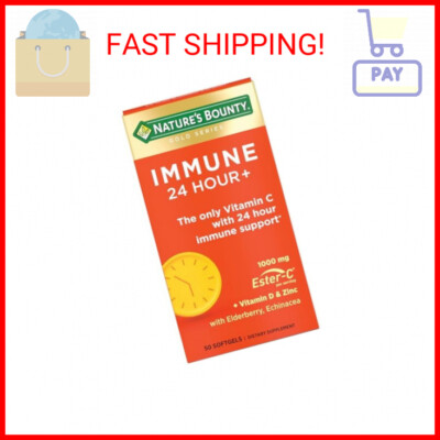 Nature's Bounty Immune 24 Hour +, The only Vitamin C with 24 Hour Immune Support