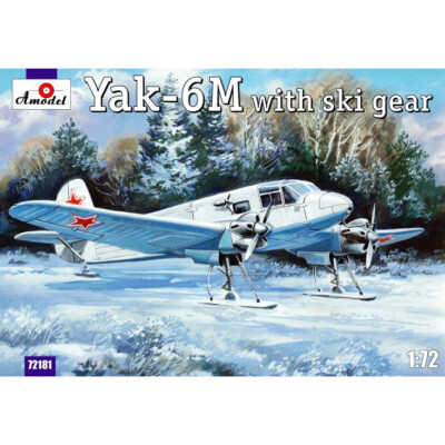 AMODEL 72181 Yak-6M with ski gear Scale Aircraft 1/72 - Plastic model kit