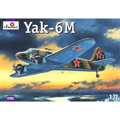 Yak6M Soviet light transport aircraft Amodel 72182 Scale model airplane kit 1:72