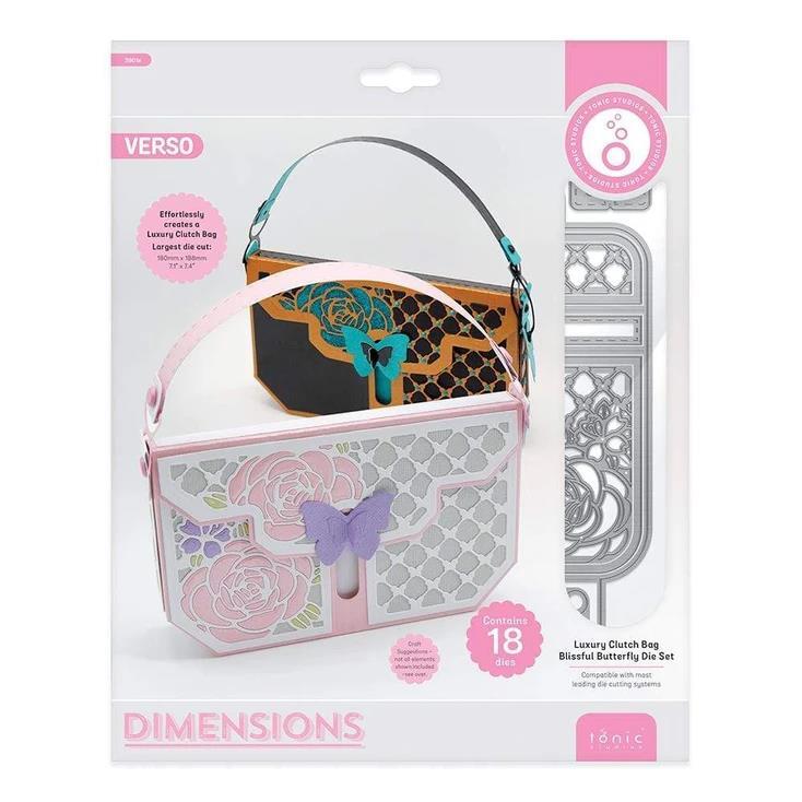 Tonic Studios Dimensions Stanzschablone 21tlg. - Luxury Clutch Blissful Butterfl