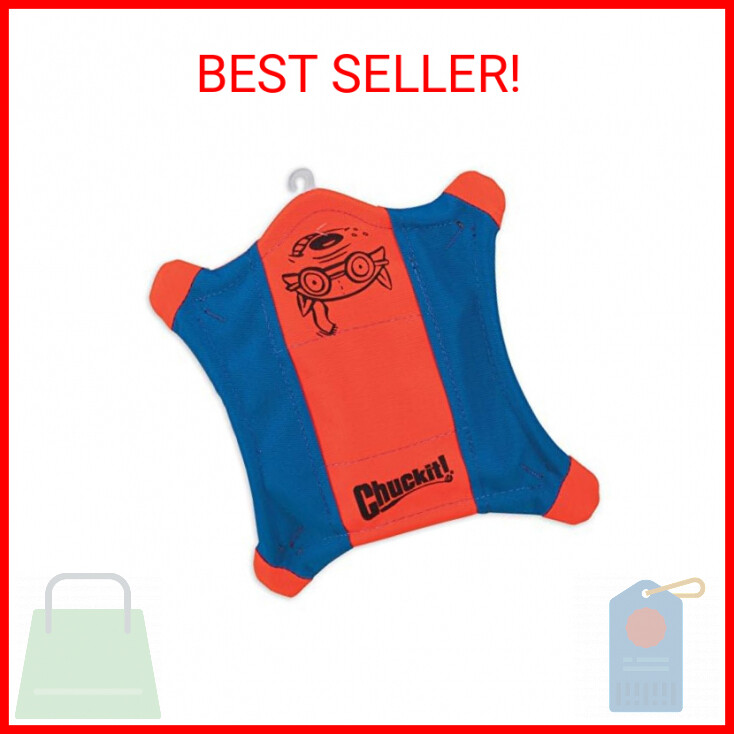 Chuckit! Flying Squirrel Fetch Dog Toy, Size Small (8.25"" D