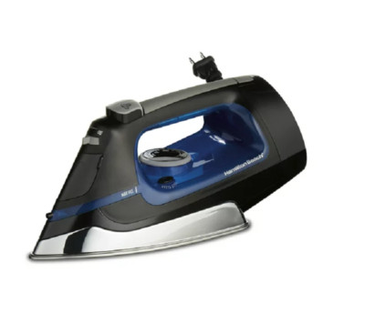 HAMILTON BEACH RETRACTABLE CORD IRON, STAINLESS STEEL SOLEPLATE 14290