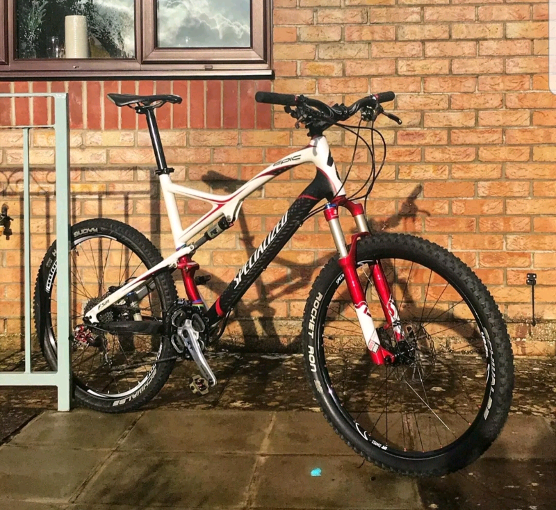 Specialized carbon full suspension mountain bike in Rochdale