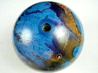 Ebonite Total NV Traxion Reactive 0.30 Bowling Ball Drilled 14 Ib 14 oz