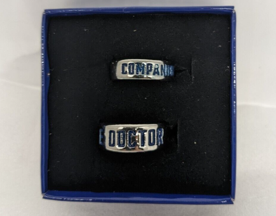 DR WHO OFFICIAL BBC SIZE 10 AND 7 Doctor ring COMPANION RING ...