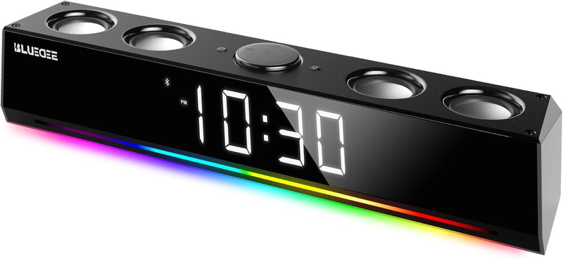 Computer Speakers Bluetooth Soundbar 3.5Mm Aux-In Desktop Monitor Impactful Bass
