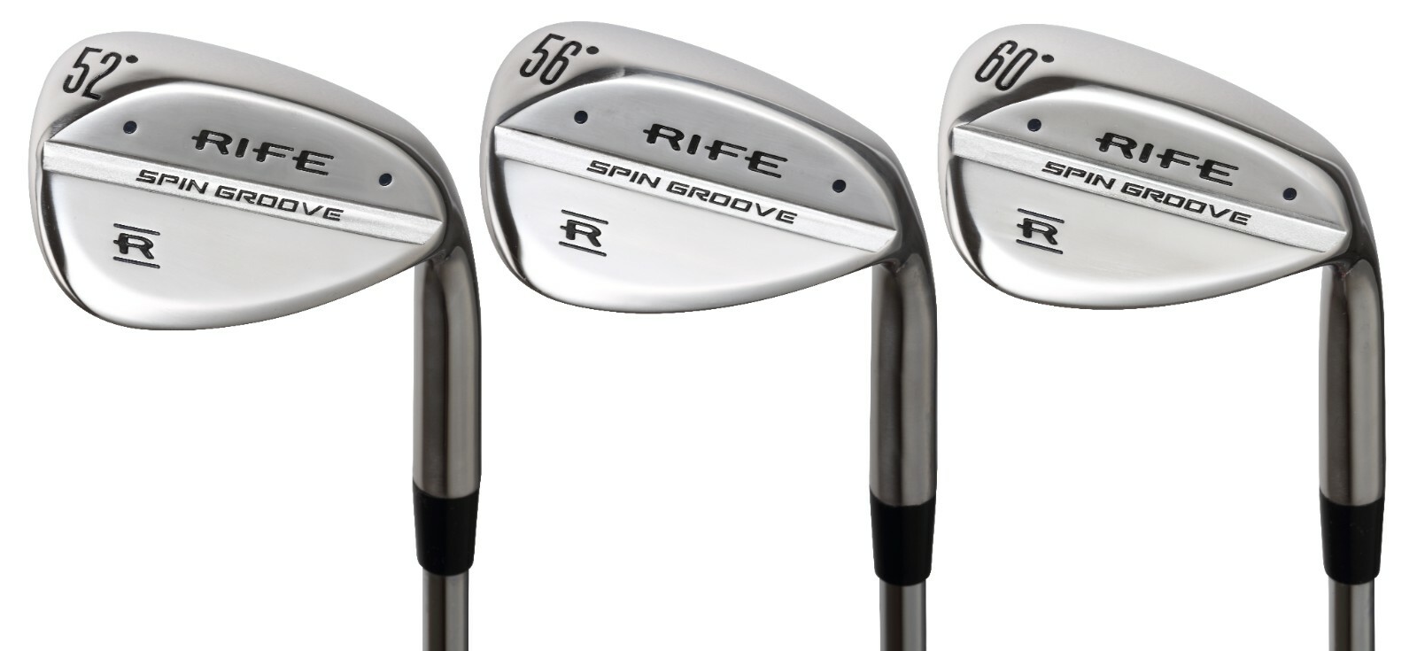 Rife Spin Groove +1'' Over Men's Std RH Golf Wedge Set: 52