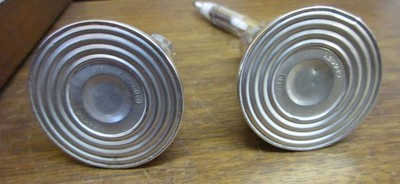 Crosby Creation Sterling Silver Weighted Salt and Pepper Shakers Glass Lined
