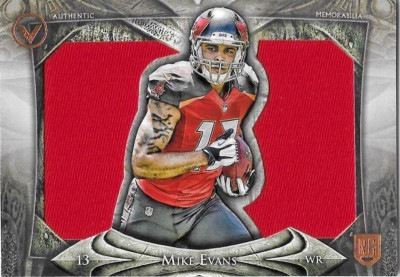 2014 Topps Valor Jumbo Relics #VJR-ME MIKE EVANS RC Rookie Red Relic w D/Cut 