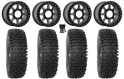KS234 Addict 2 Beadlock 15'' Wheels Gray 35'' RC500S Sticky Tires Can-Am Defender