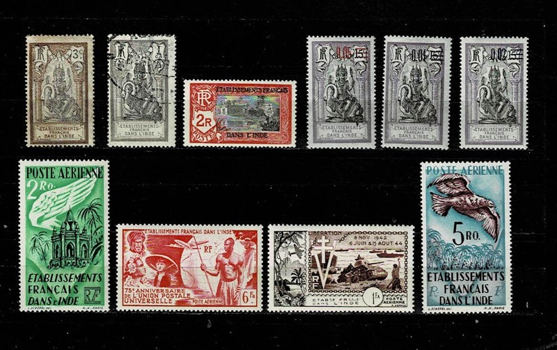 13344- French India, French Colonies, Collection Of Stamps. Inde FranÃ§Ais