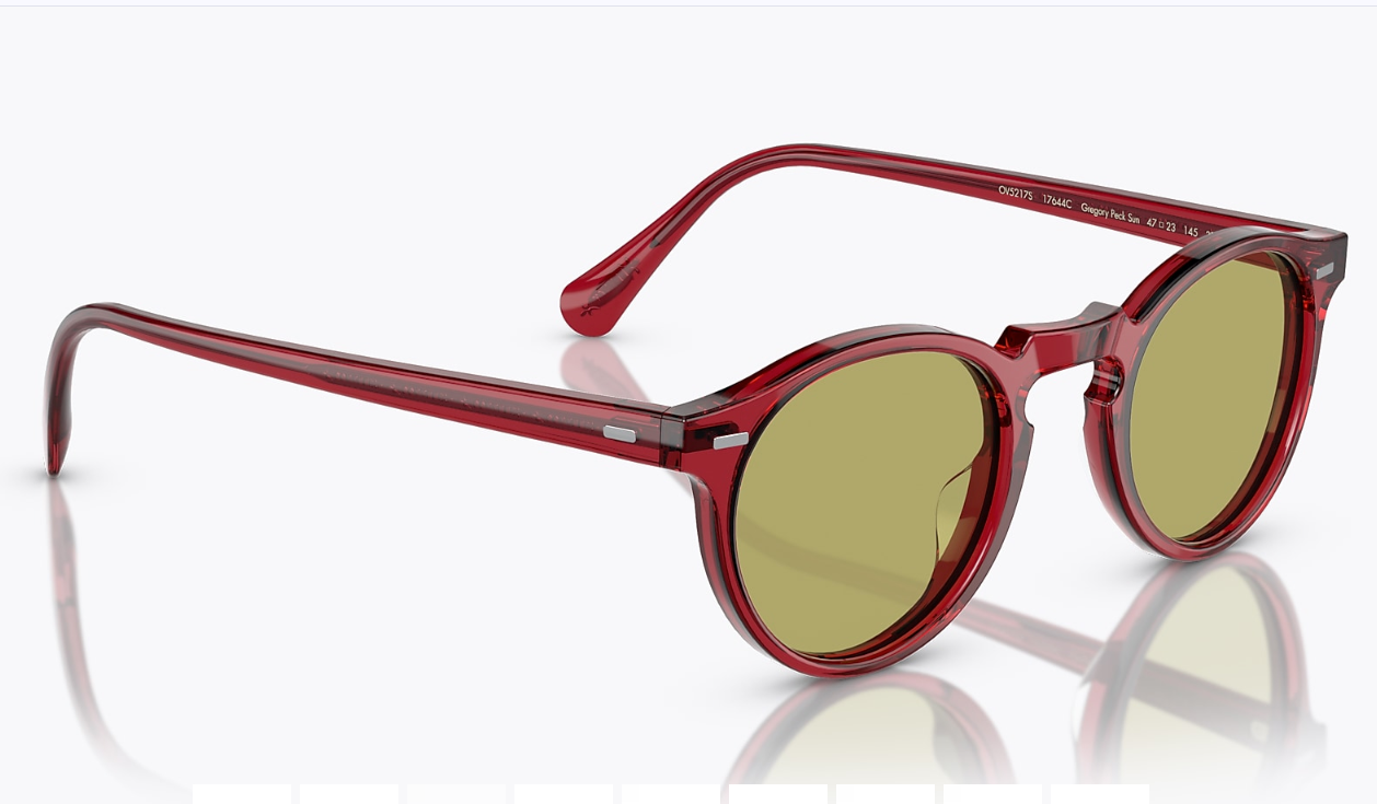 Pre-owned Oliver Peoples Gregory Peck 47mm Sun Limitededition Rust/green Photocro Msrp$487