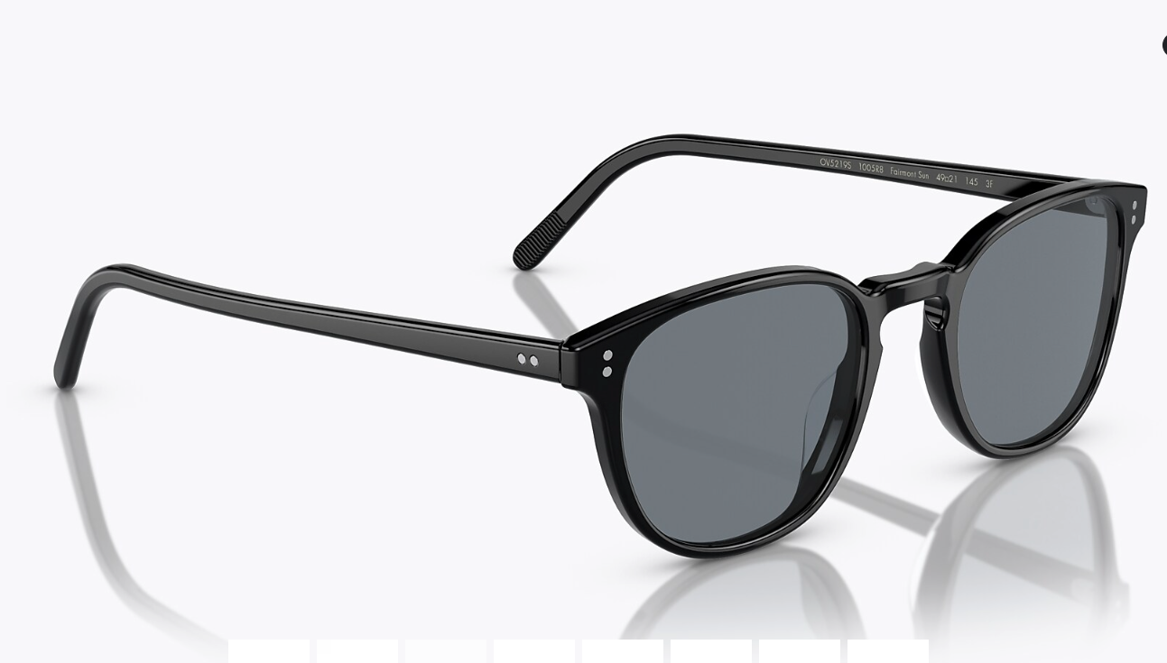 Pre-owned Oliver Peoples Fairmont 49mm Sun In Black Blue Photocromic Msrp$486