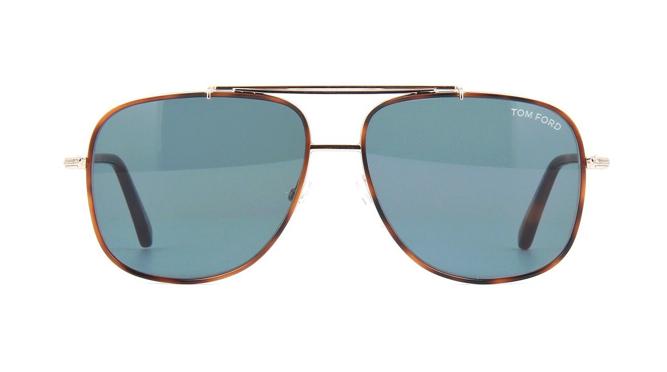 Pre-owned Tom Ford Marcus Ft 1023 Shiny Black/grey Green Shaded (01b) Sunglasses