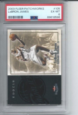 2003 Fleer Patchworks LeBron James PSA 6 Rookie 575/799