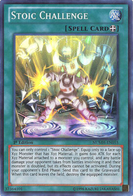 (未使用･未開封品)　遊戯王 英語版 NUMH-EN055 Stoic Challenge ストイック・チャレンジ (スーパーレア) 1st Edition vf3p617 Yu-Gi-Oh Card - NUMH-EN055 - STOIC CHALLENGE (super rare