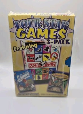 Four Star Games 3 Pack PC CD ROM Monopoly 2, After Dark Games & Game Room