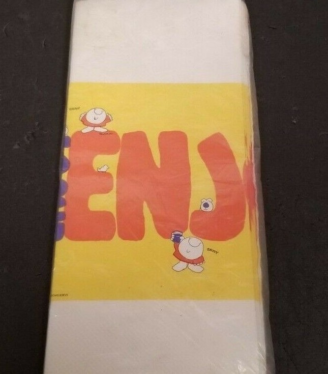Vtg Sealed 1976 American Greeting Paper Tablecover Ziggy 54`` x 96``