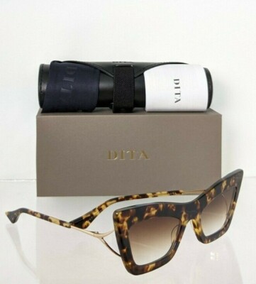Pre-owned Dita Brand Authentic  Sunglasses Erasur Dts507-53-02 Tkt Gld Frame In Brown