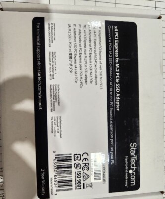 StarTech x4 PCI Express to M.2 PCIe SSD Adapter Red PEX4M2E1 - NEW