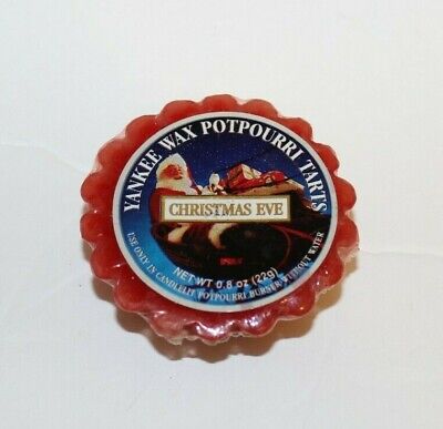 New Yankee Candle Christmas Eve .8 oz Scented Red Wax Tart Melt Sealed Retired