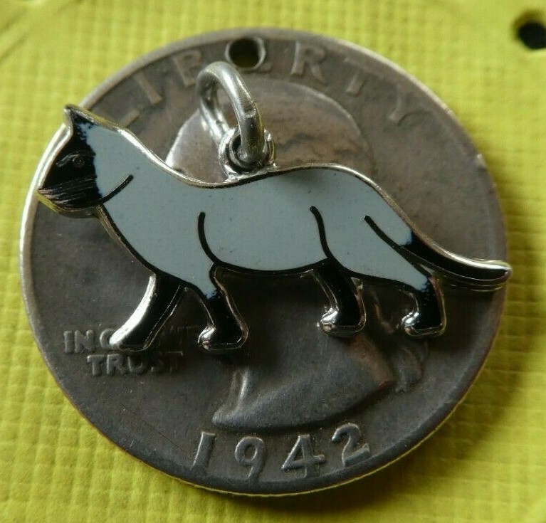 Vintage Wells Sterling Silver and Enamel Siamese Cat Kitty Charm