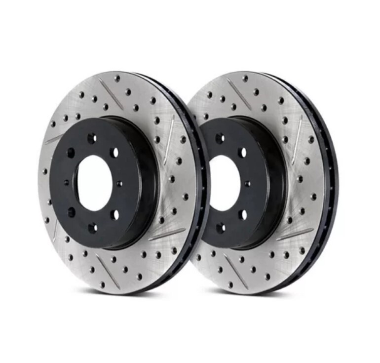 StopTech 127.39035L + 127.39035R Drilled & Slotted Brake Rotors - Front Set