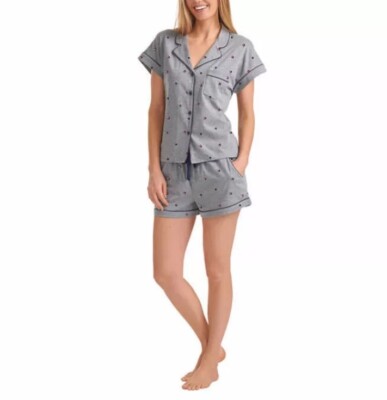 Tommy Hilfiger Women's 2-Piece Pajama, GRAY/XL