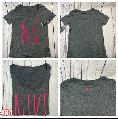 Nike Women's Legend Skinny Tee Grey/Pink Dri-Fit M+L