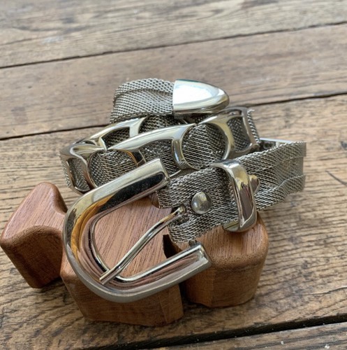 80s 90s vintage mesh stainless belt USA製 Vintage Metal Mesh Futuristic Belt | eBay