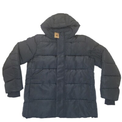 Amazon Aware Men's Puffer Jacket Washed Black Size Medium Brand New