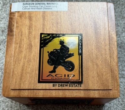 Acid Cigars Blondie Remi Nicaragua 40ct Empty Cigar Box 6.5'' x 6'' x 4.25''
