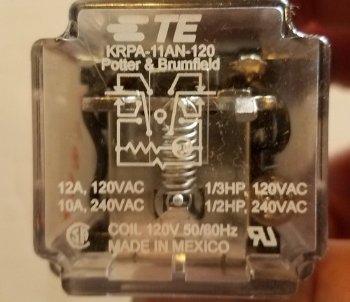 TE Connectivity KRPA-11AN-120 Pwr Relay Dpdt 120Vac 10A