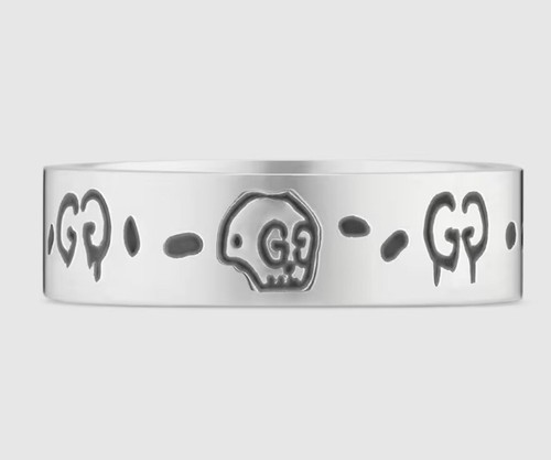 GUCCI Ghost Ring Silver 6mm size 10 | eBay