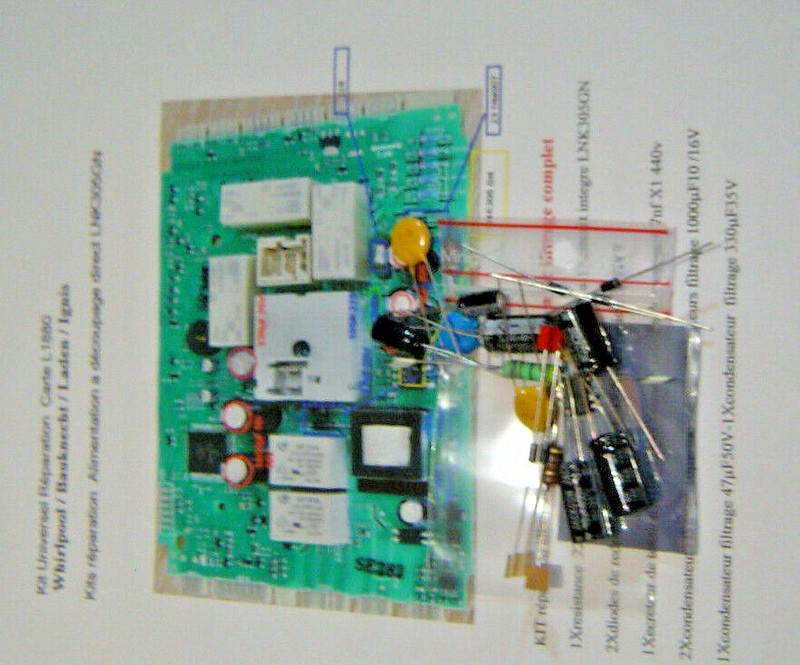 L1880 Lnk305gn Repair Kit Whirlpool Bauknecht Laden Ignis Dryer