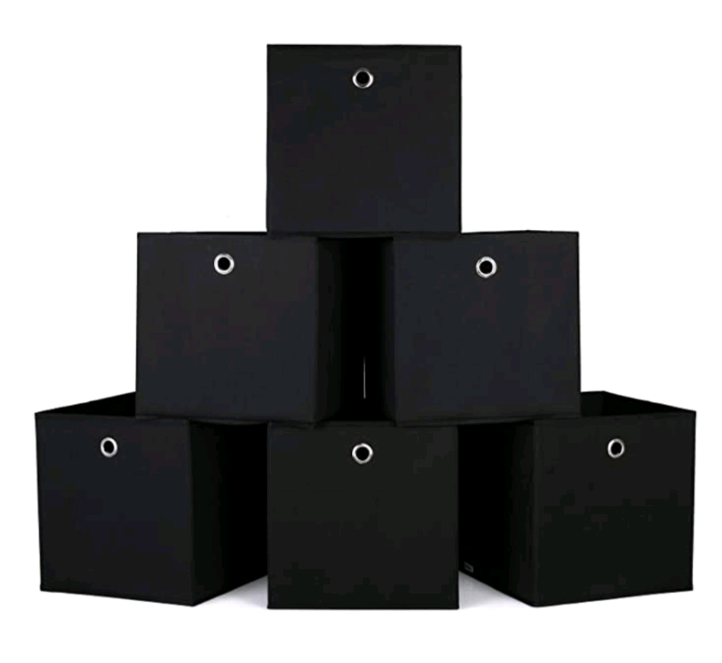 Homfa Storage Box Set of 6 Storage Bins Basket for Blankets Toys Cloth