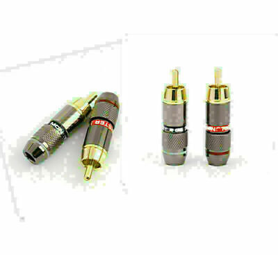4/8/12PCS Banana Plug Connectors Gold Plated Pure Copper For Monster RCA Speaker