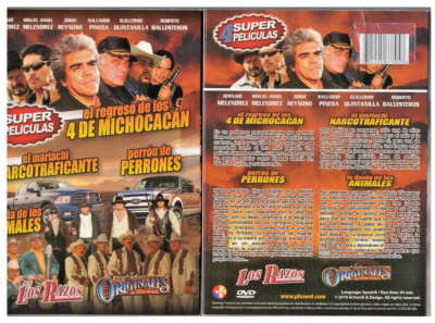 4 Super Peliculas el regreso de los 4 De Michocacan, elmariachi Narc - NEW DVD