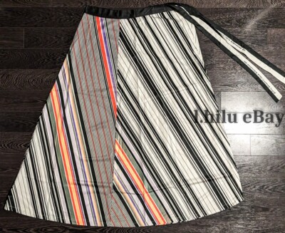 Gallery Division from Couleur International LTD. Abstract Stripe Wrap Skirt
